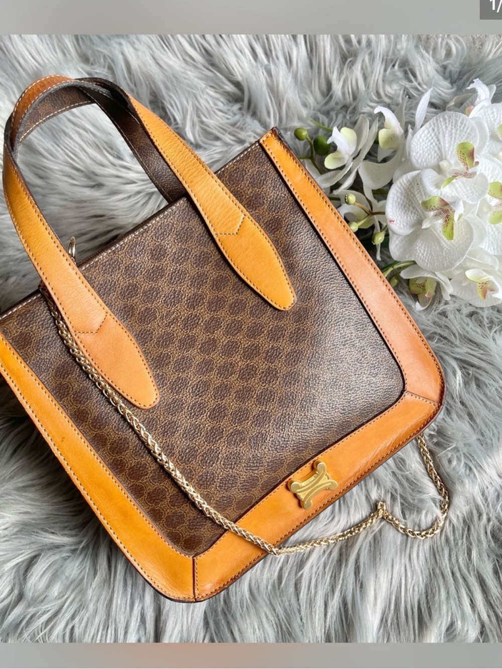 Authentic CELINE vintage small satchel bag - Picture 2 of 15